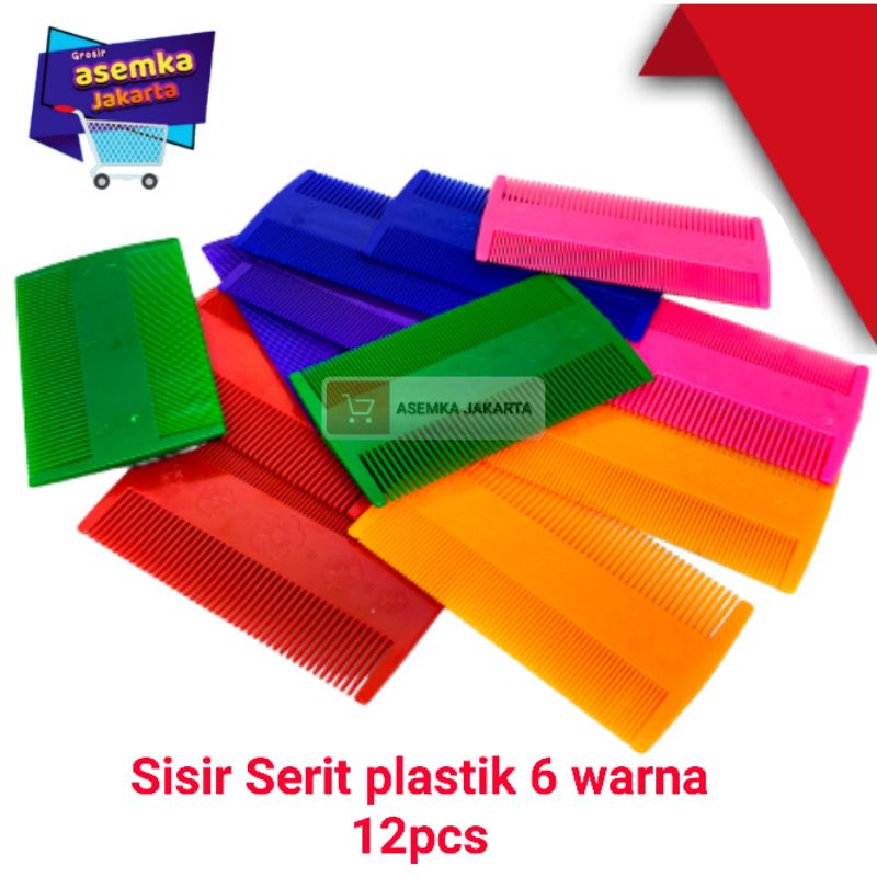 Sisir Serit Saku Enam warna Produk Lestari grosir 12pcs