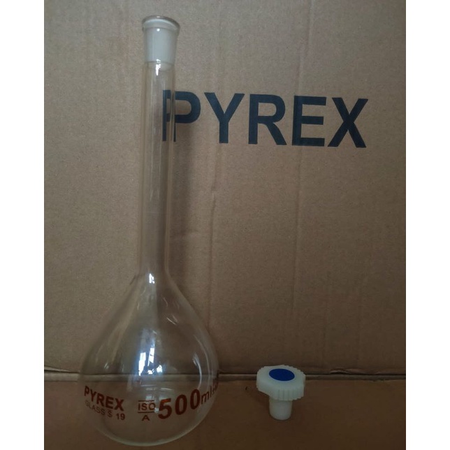 volumetric flask/labu ukur 500 ml pyrex