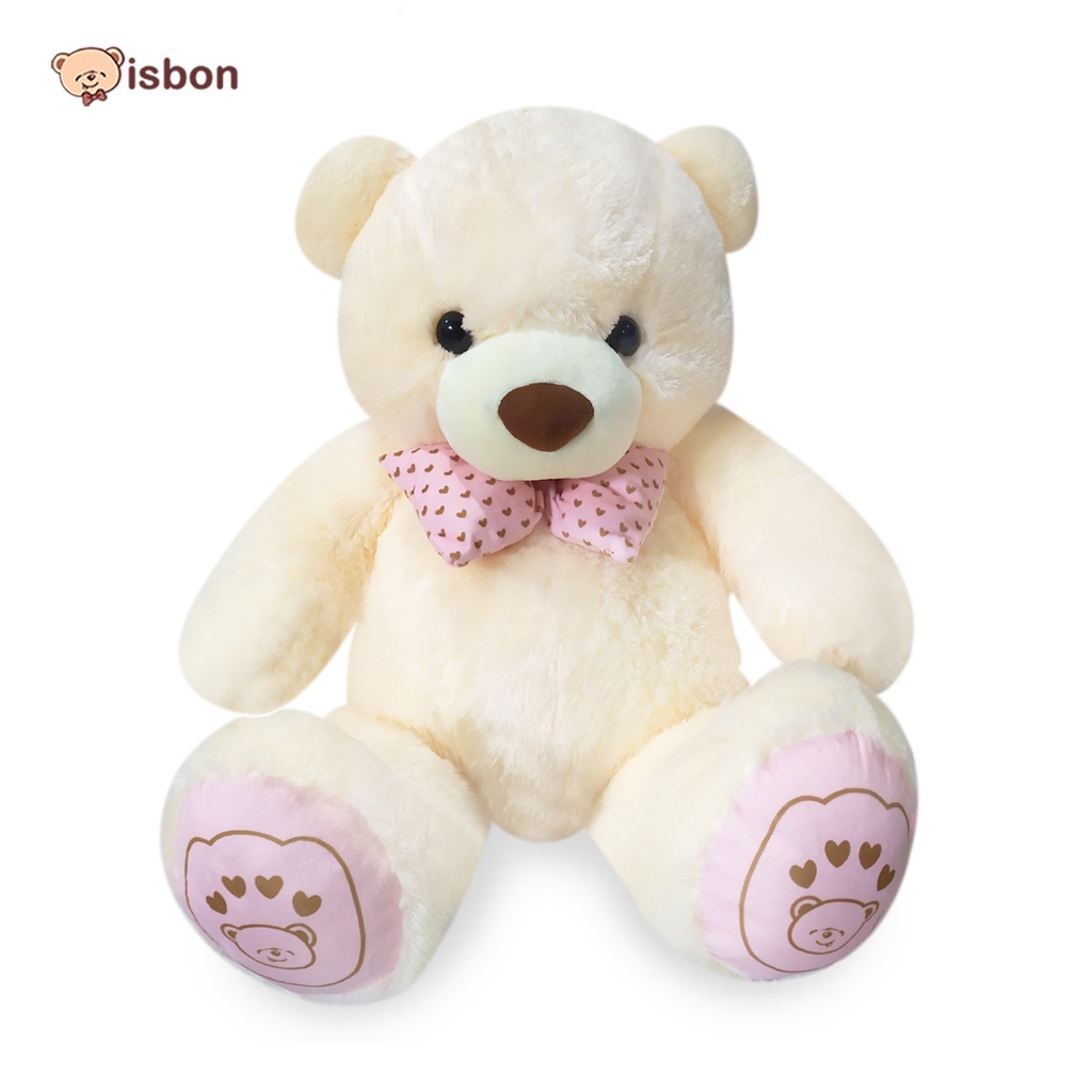 Boneka Jumbo Beruang Bear Happy Bear 60 CM With Pita Warna Pink Bahan Halus Cocok Untuk Hadiah By ISTANA BONEKA