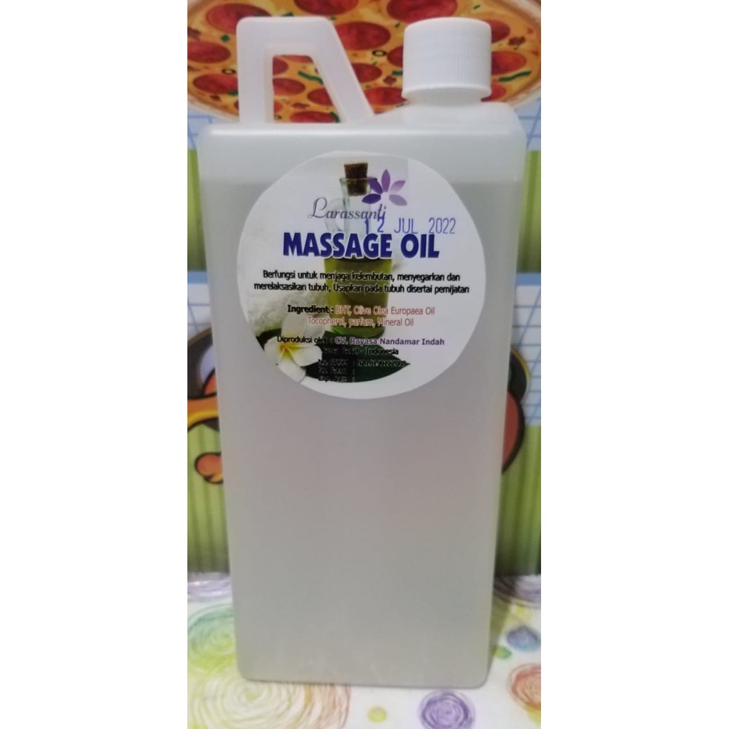 Massage Oil Minyak Pijat 1 Liter BPOM By Larassanti - Minyak Urut
