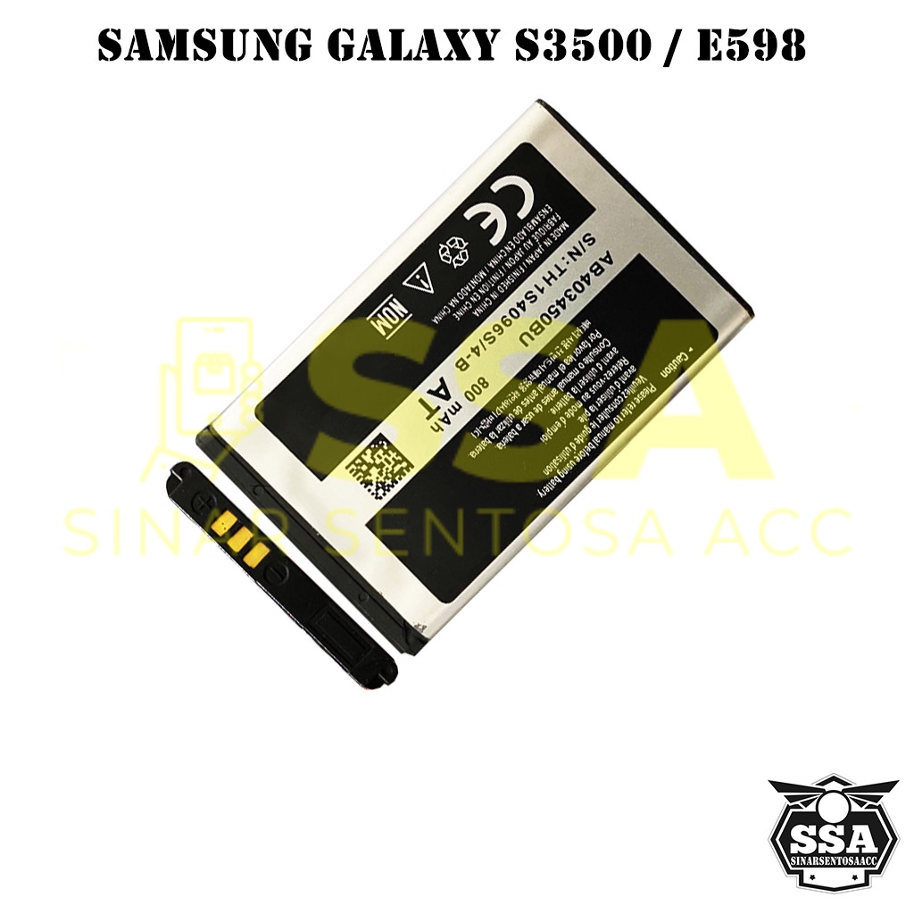 Baterai Original OEM Samsung Galaxy S3500 E598 AB403450BU B403 S 3500 E 598 HP Ori Battery Batrai Batre Batu Batere GARANSI AWET MURAH