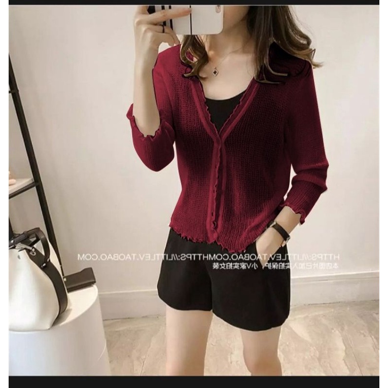 MDLV ~ CARDI JULI RAJUT CARDIGAN KOREA RAJUT CARDIGAN RAJUT LENGAN PANJNG BEST SELLER FASHION IMPORT