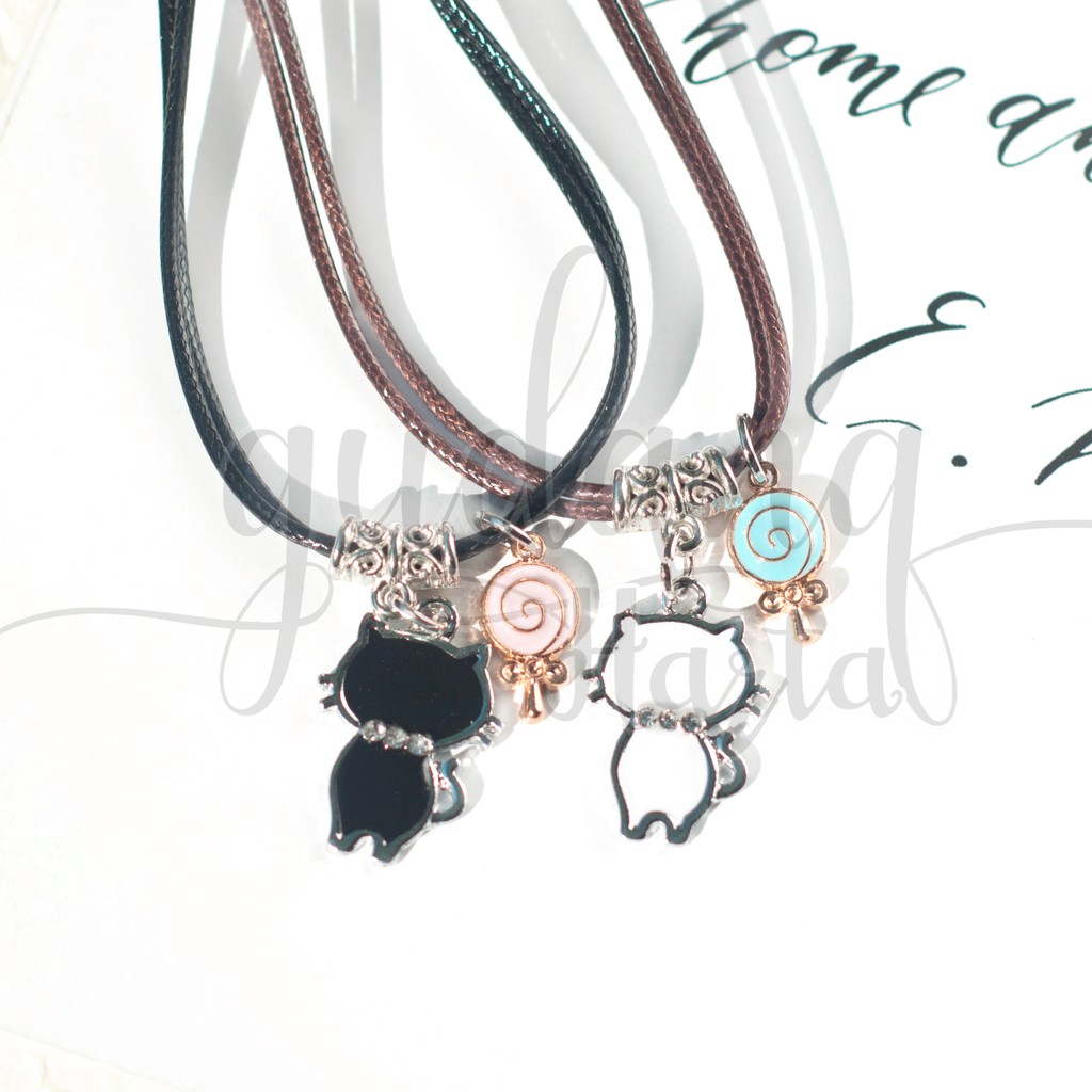 Kalung BFF Cat and Lolipop Kucing Permen GH 204305