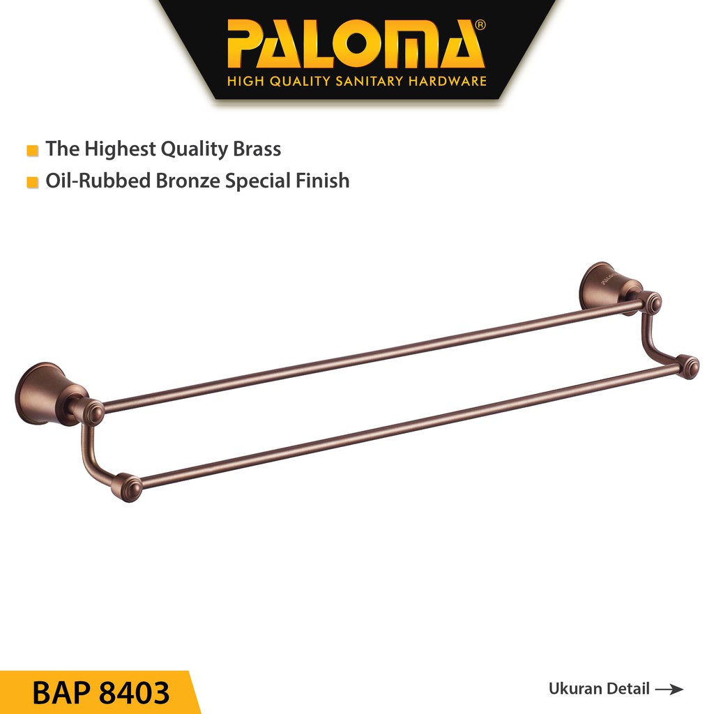 PALOMA BAP 8403 Rak Handuk Baju Gantungan Hanger Dinding Kamar Mandi