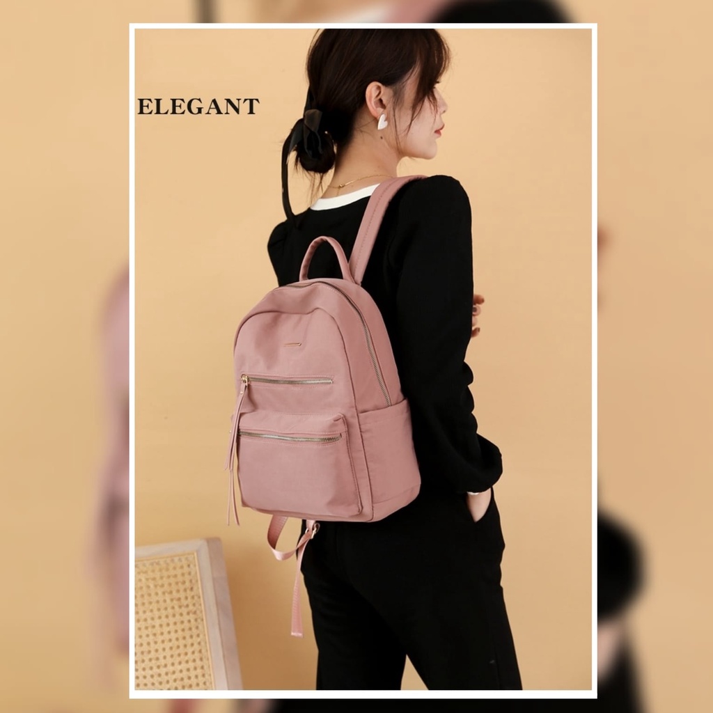 TAS RANSEL WANITA KOREA ANTI AIR PINK SAHAYA TA481P3 BACKPACK CEWEK IMPORT BESAR GENDONG PUNGGUNG SEKOLAH KULIAH KERJA BATAM PREMIUM REMAJA KEKINIAN