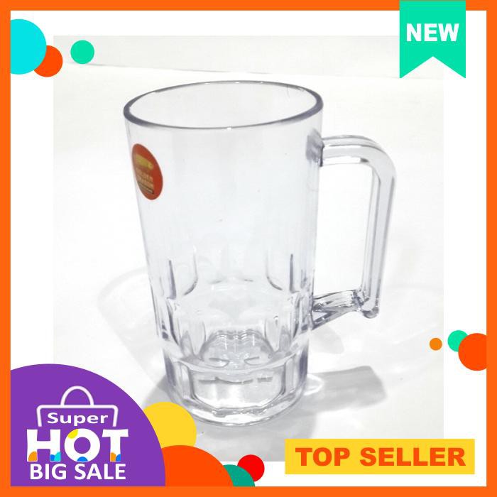 Gelas Bir Teh Gagang Plastik 325 Ml Golden Dragon Melamin 853