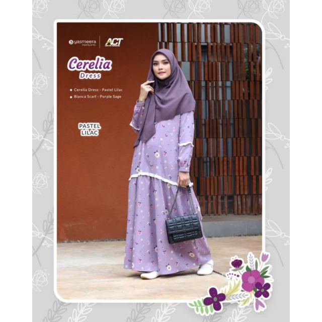 YASMEERA gamis daily syari cerelia dress katun supernova