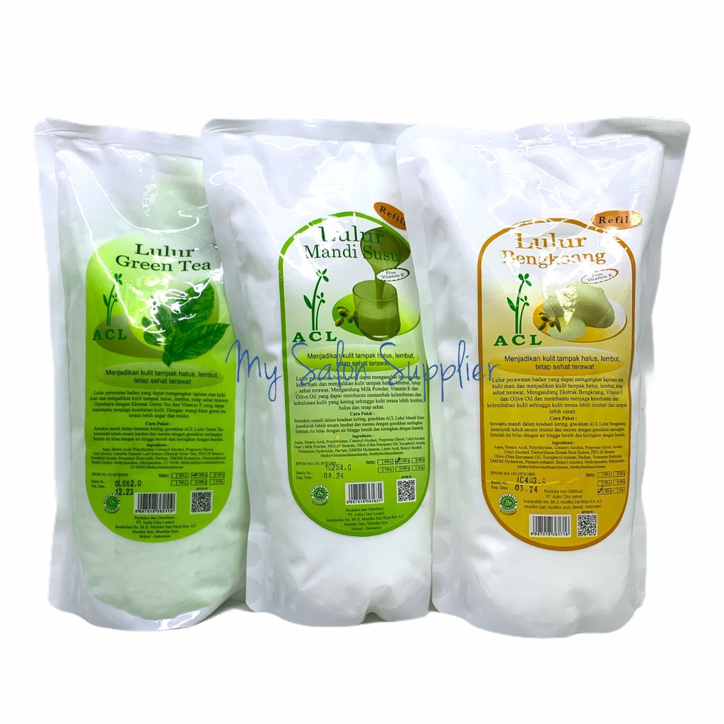ACL Lulur Refill 1kg Bengkuang / Mandi Susu / Green Tea