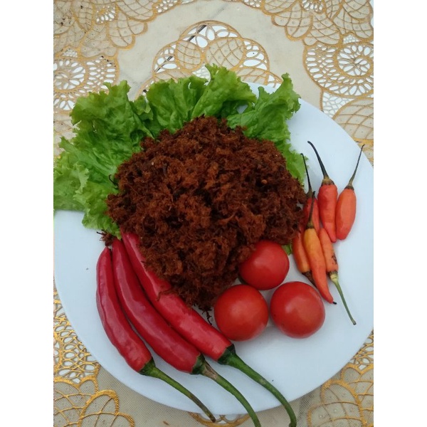 

Abon Sapi gurih halal kemasan 100 gram
