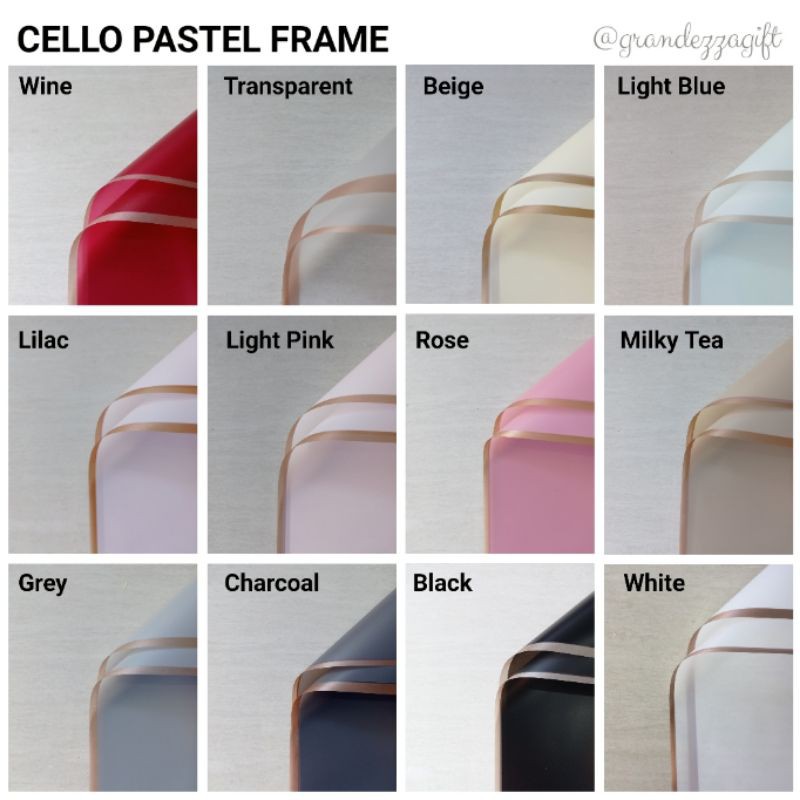 

CELLO PASTEL FRAME wrapping paper kertas pembungkus bunga buket