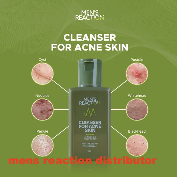 KIRIM HARI INI Sabun jerawat MENS REACTION Acno Clean Anti Bakteri Pembersih wajah (ART. 4768)