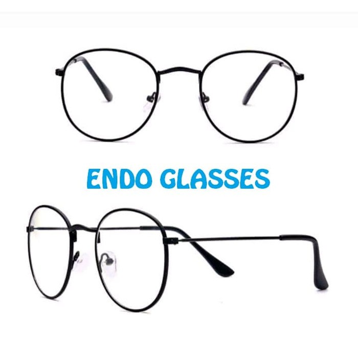 Unik Kacamata Bulat Oval Korea - Hitam Terlaris