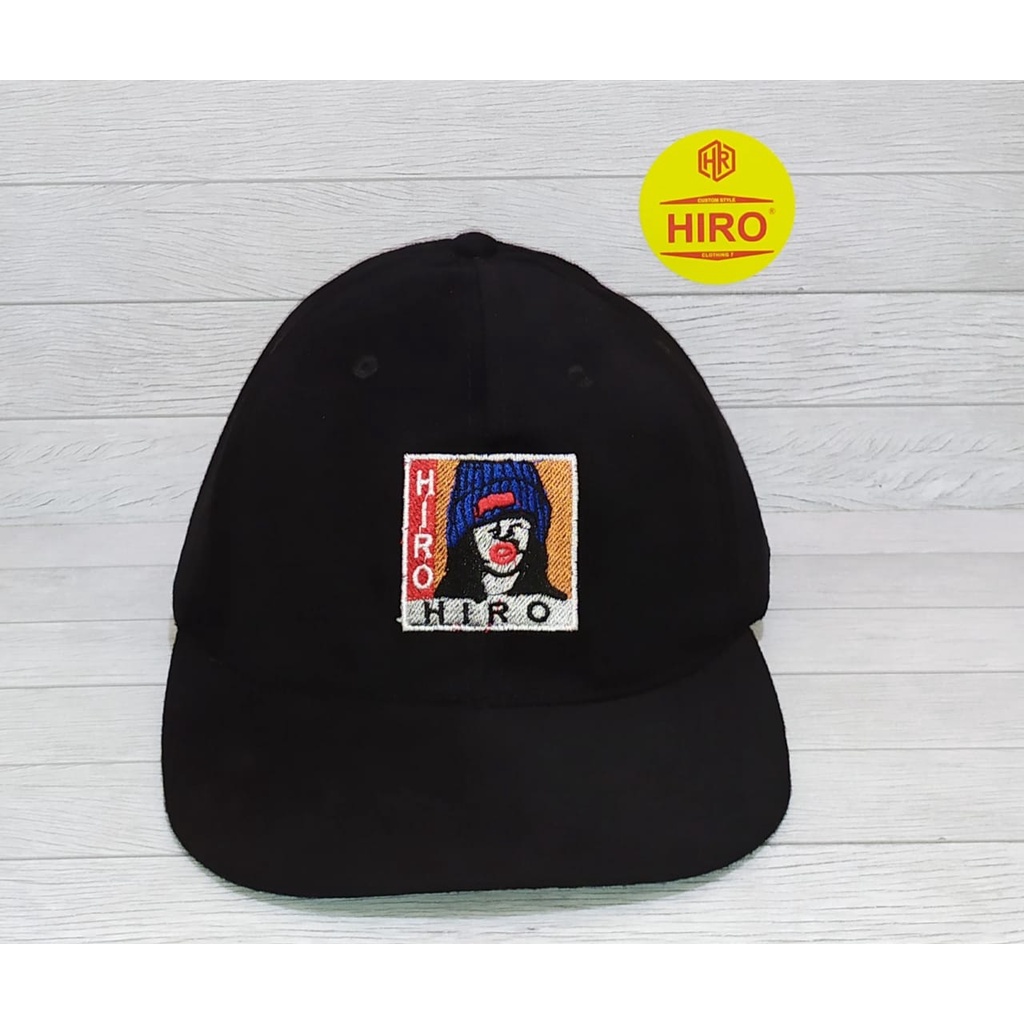 Topi Distro Pria/Topi Baseball Bordir HIRO Original/Topi Keren/Topi Distro Terlaris