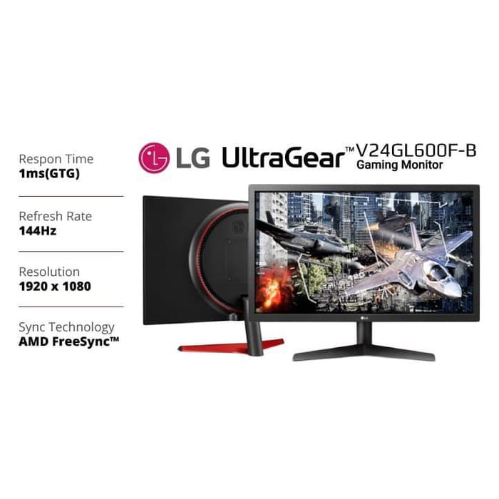 Monitor LED Gaming LG 24GL600 144hz 1ms DP HDMI Freesync / 24GL600F