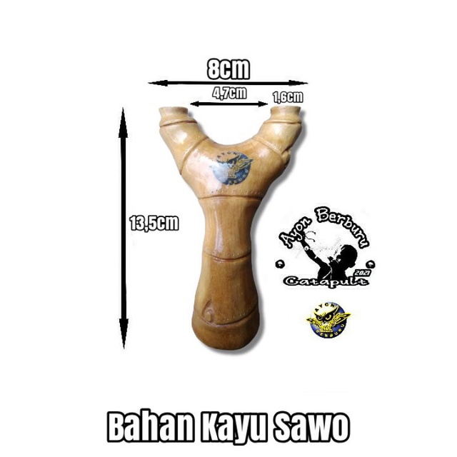 Ketapel OTT dari bahan kayu SAWO/Ayon Catapult