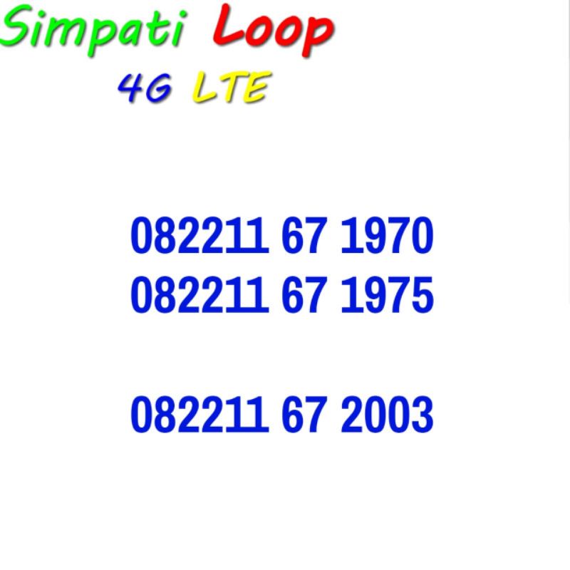 Simpati Loop Nomor Cantik Seri Tahun