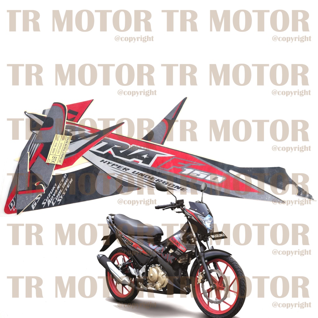 Stiker Motor Satria F 150 Facelift 2015 Sticker Striping Lis Full Set Motor