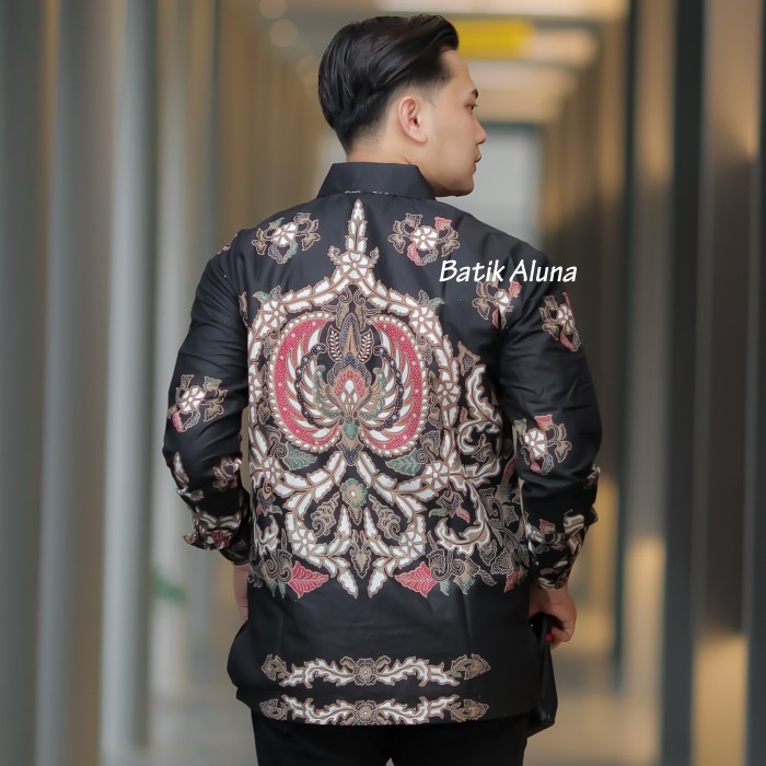 Batik Solo Pria Premium Asli Lengan Panjang Produksi Pabrik Batik Aluna PCW 007