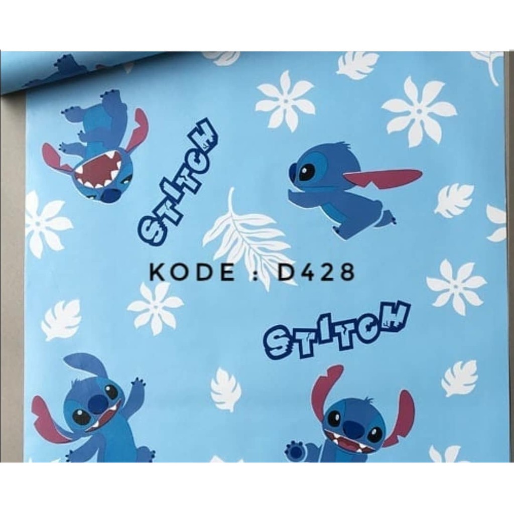 Wallpaper Dinding Karakter Stitch 10m X 45cm Shopee Indonesia