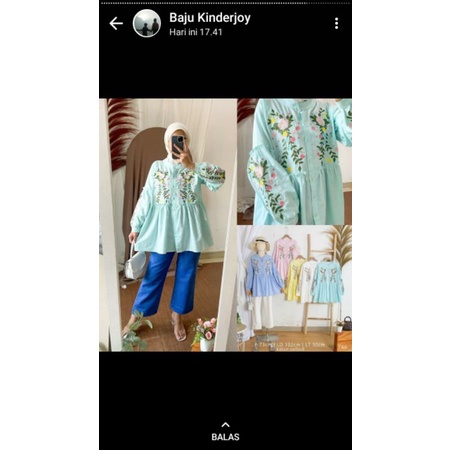 BLOUSE KATUN BORDIR IMPORT