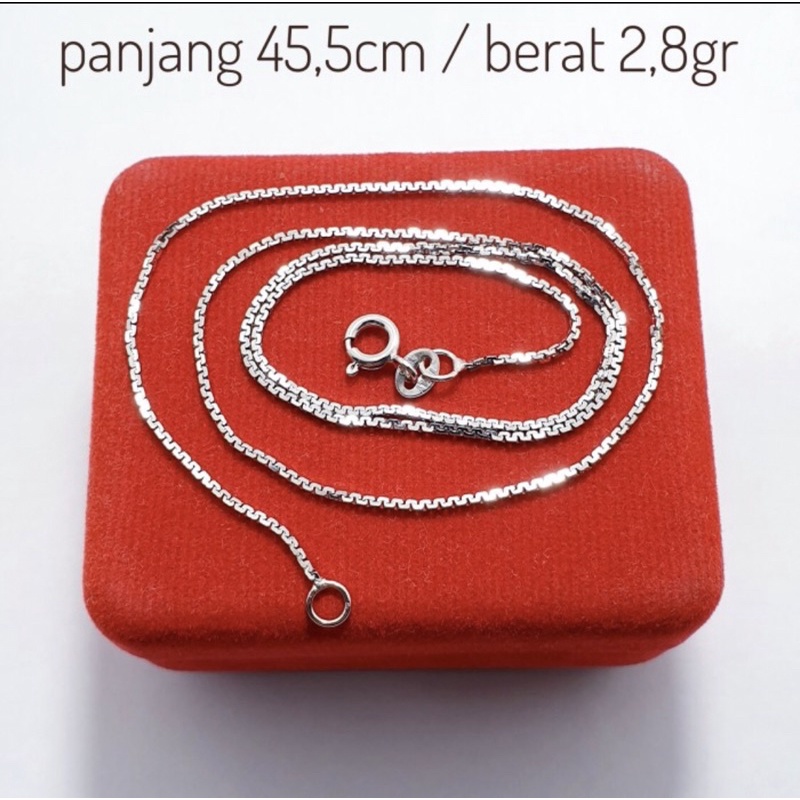 Kalung perak 925 lapis emas putih kalung italy cabe halus perak 925 lapis emas putih