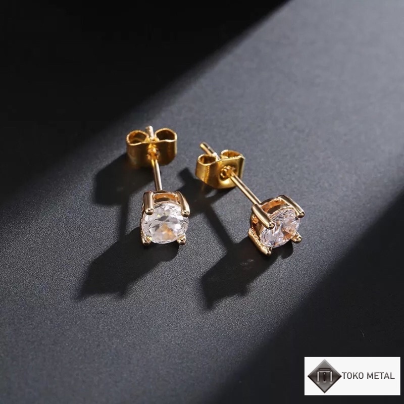 XUPING ANTING TUSUK MATA 1 KOTAK ROSEGOLD ANTI KARAT WANITA [TOKO METAL]