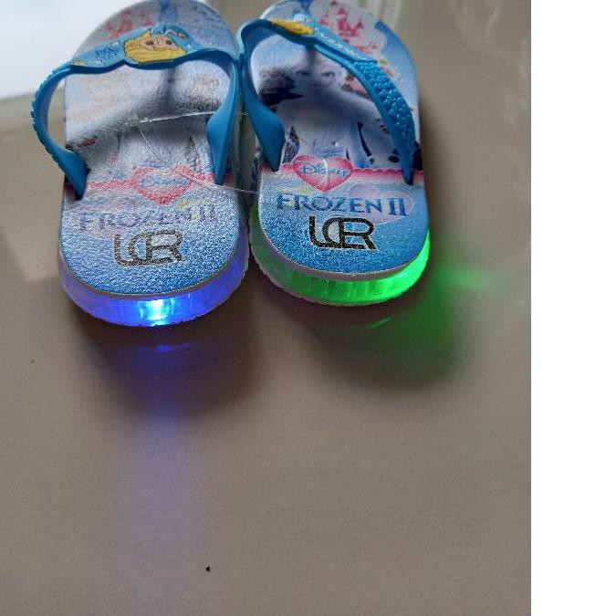 ☆Flash Sale☆ SANDAL ANAK PEREMPUAN LAMPU LED MODEL FROZEN .,,.,.,