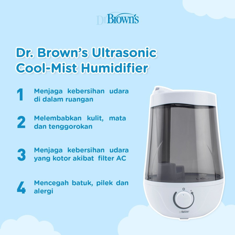 Dr Brown's Ultrasonic Cool Mist Humidifier / Pelembab Udara / Air Diffuser - AN007