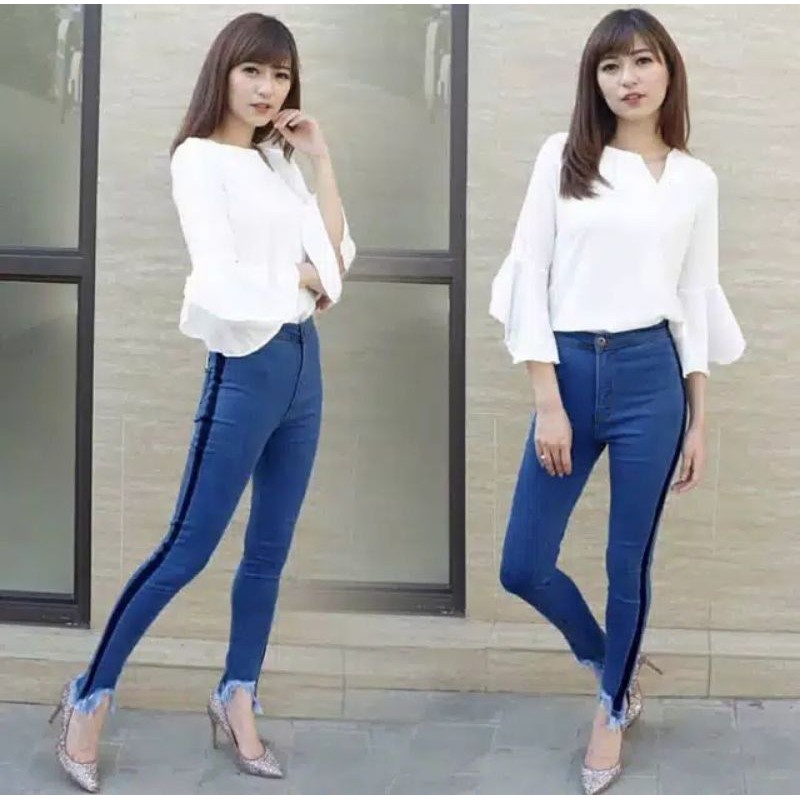 Jeans wanita hight waist / Celana pajang wanita high waist slide / celana panjang wanita high waist model baru / celana panjang jeans wanita high waist rawais bawah / celana panjang jeans wanita viral kekinian / celana panjang jeans wanita tidak murahan a