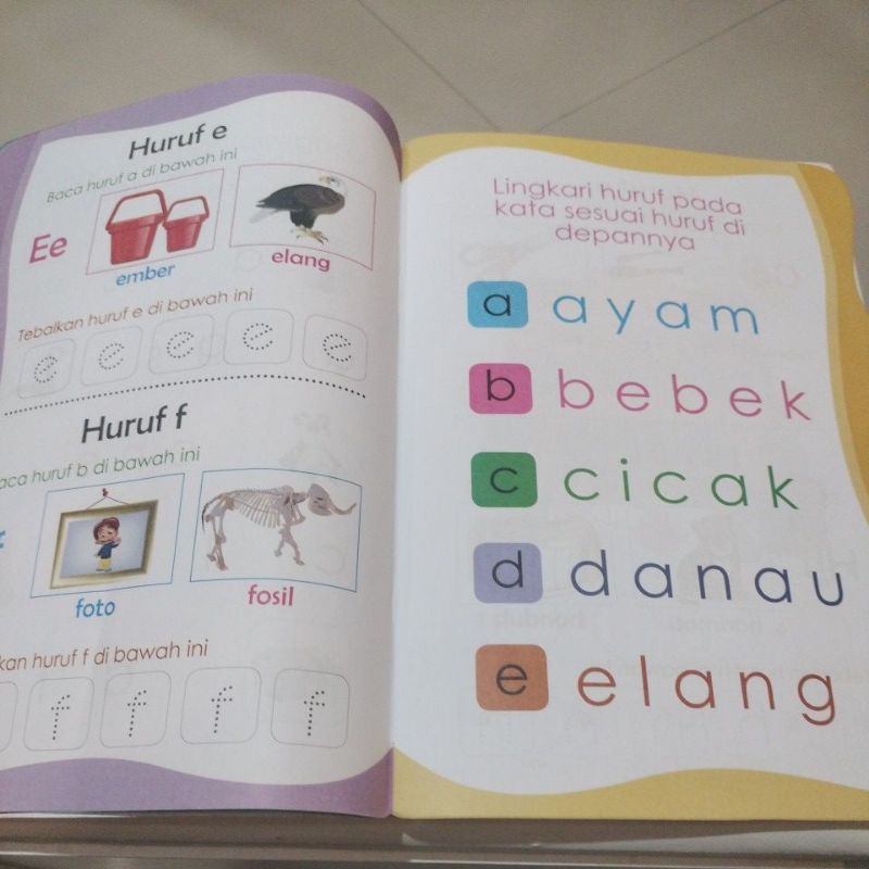 buku membaca menulis al fabet 32 halaman 19x27cm