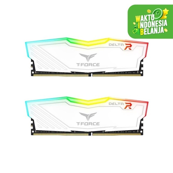 Team Memory Delta Tforce RGB 2x16GB PC 3200 DDR4 - White