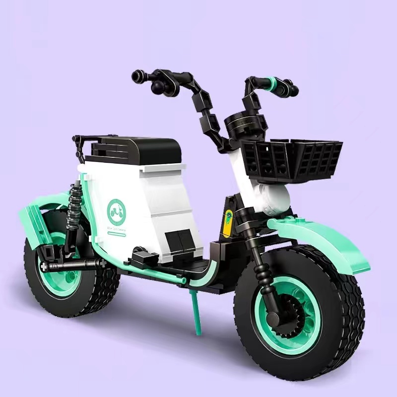 Kompatibel Dengan Lego Blok Bangunan Berbagi Mobil Domba Kecil Blok Bangunan Sepeda