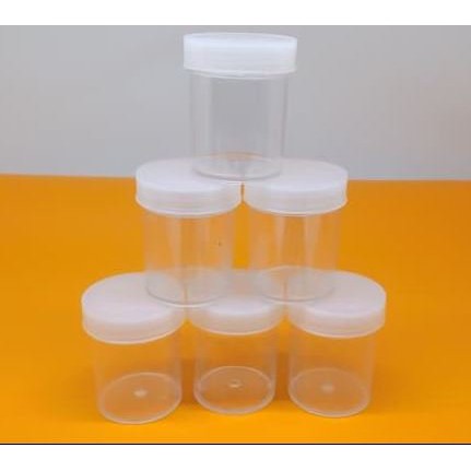 botol pot plastik obat urine cat kapsul slime 15 20 cc ml container jar tutup toples salep cream