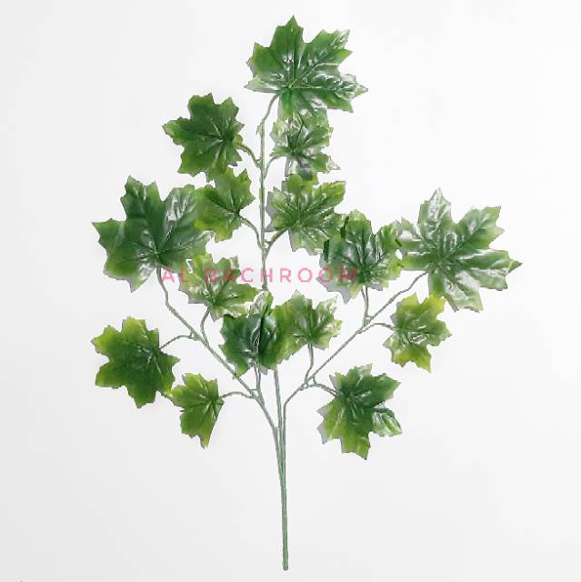 DAUN MAPLE HIJAU ARTIFICIAL 1LUSIN / 12PCS B8281