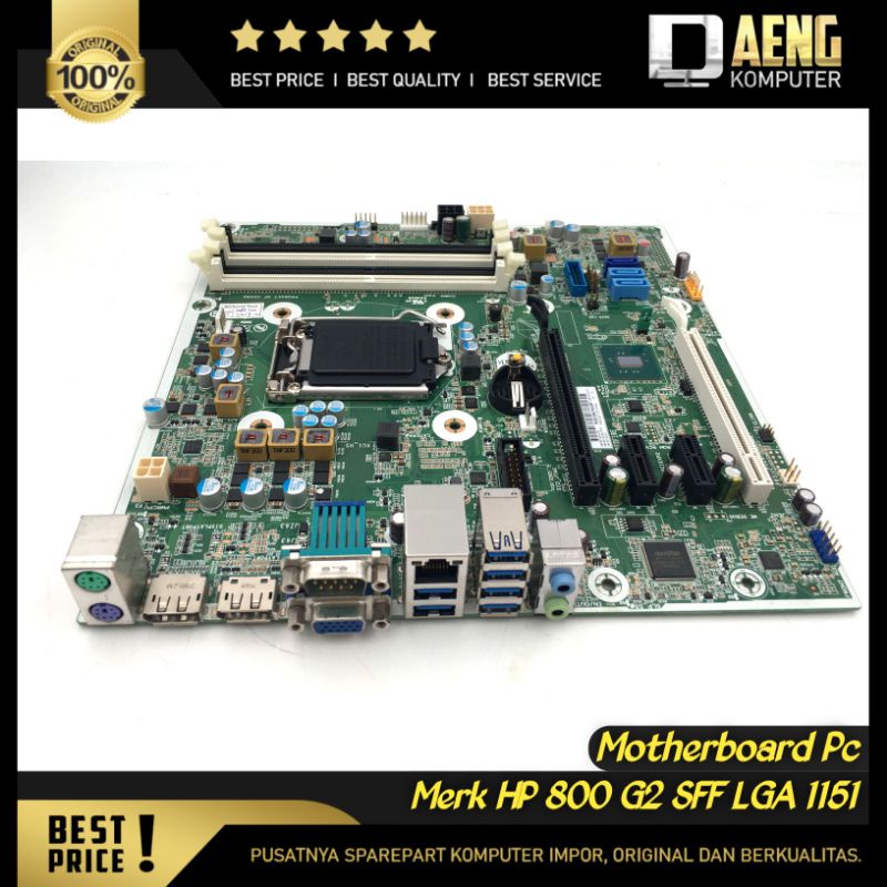 Motherboard Mainboard Mobo Pc Built Up Merk HP 800 G2 SFF Socket 1151 gen 6 DDR4