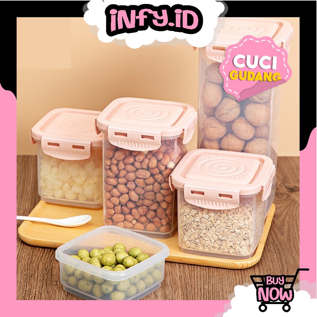 INFY - C002 Food Container Kotak Tempat Makan Toples Plastik Penyimpanan