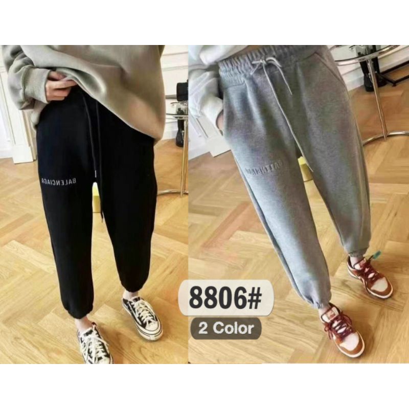 Celana joger balenciaga wanita tebal import