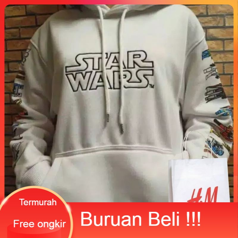 

Hoodie hnm Starwars Putih /white Full Tag H&M "FREE PAPER BAG H&M" bahan tebal (PreOrder)
