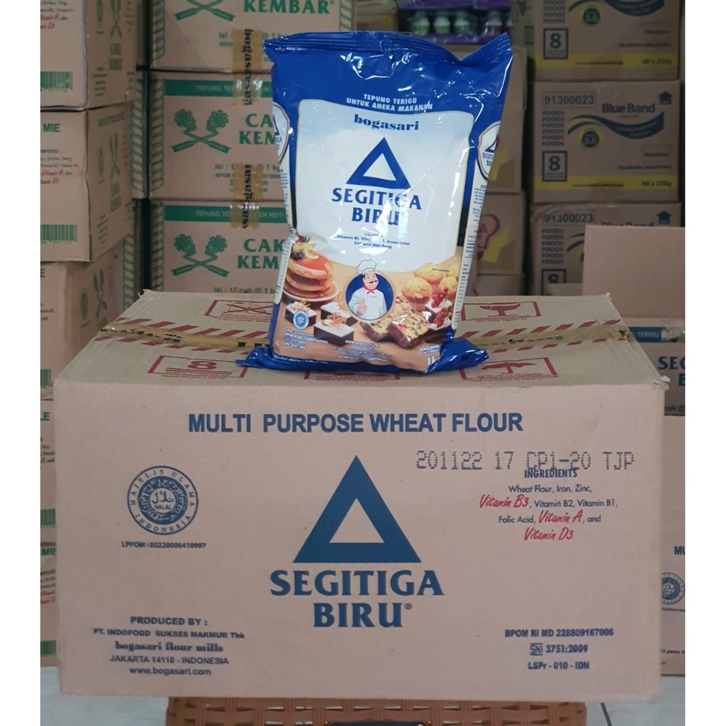

TEPUNG SEGITIGA BIRU PREMIUM 1KG, 1 KARDUS
