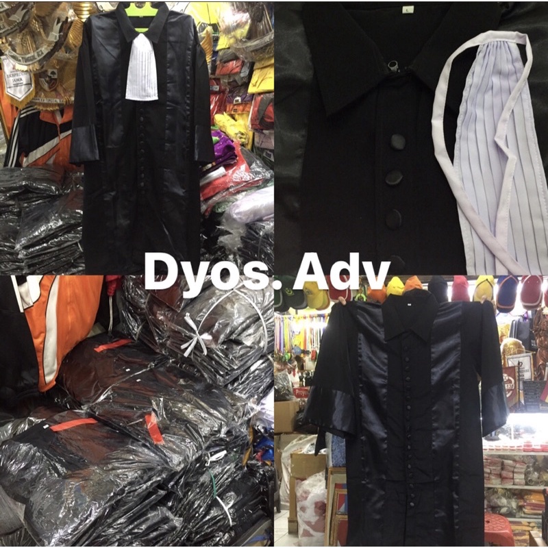 Toga advokat pengacara bahan jet black
