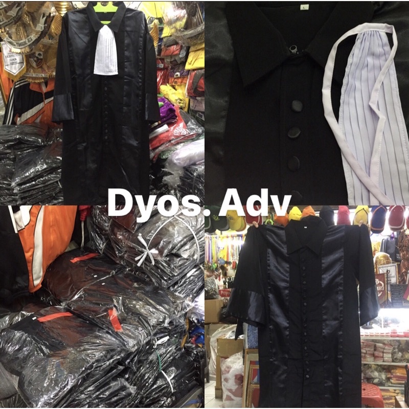 Toga advokat pengacara bahan jet black