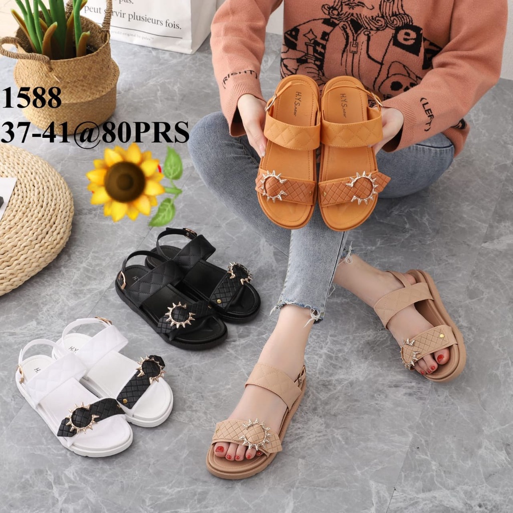 Sandal Karet Jelly Wedges Wanita import Model Terbaru Original Kekinian by AGUNG STYLE Balance 1588