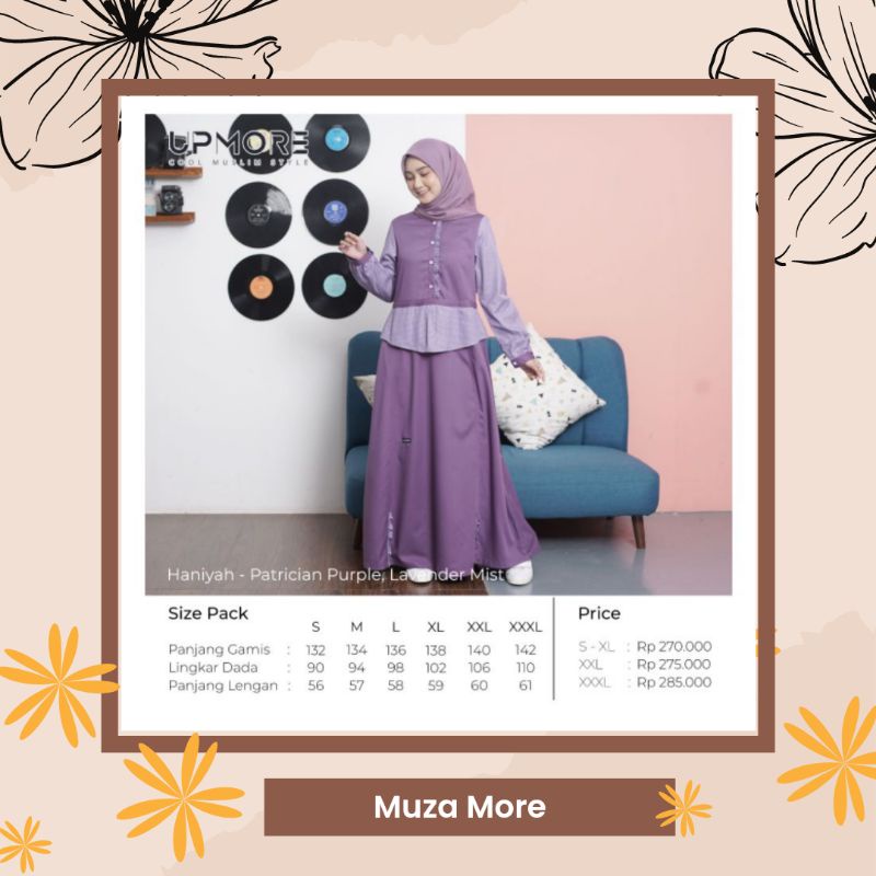 MUTIF GAMIS UPMORE HANIYAH PATRICIAN PURPLE