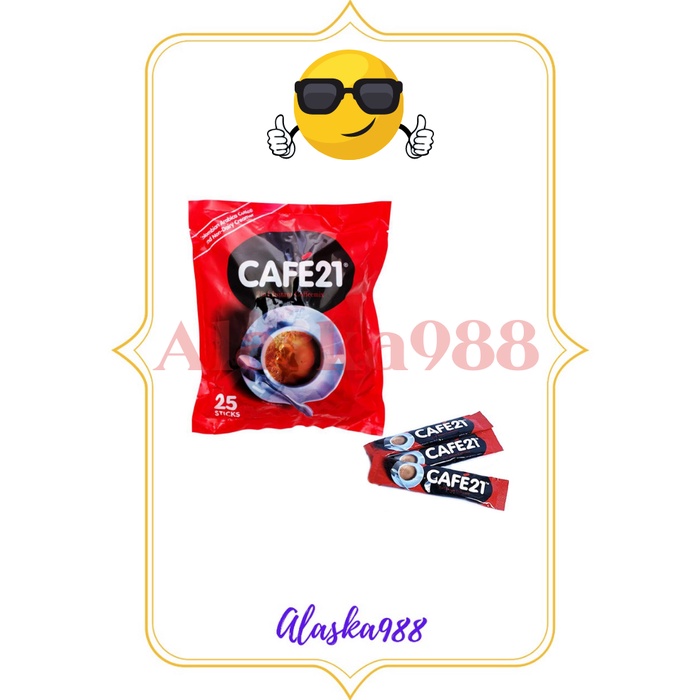 

KOPI CAFE21 / KOPI IMPORT / COFFEE CAFE / GOLD ROAST CAFE21 2 in 1 / INSTANT COFFEEMIX / 25 SACHET