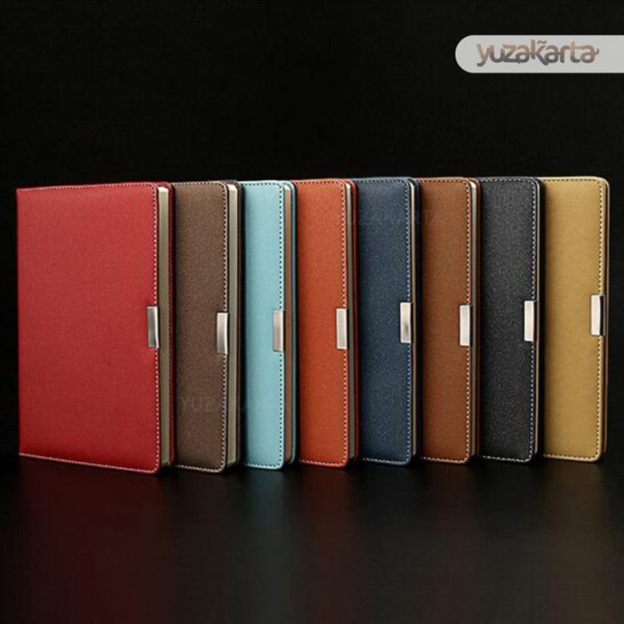 

[RESTOCK] Buku Catatan Kantor Meeting Sekolah Kuliah Cover Kulit Kertas A5 - Grey Abu