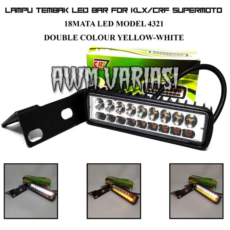 LAMPU TEMBAK LIGHTBAR 2TONE - LAMPU TEMBAK TRAIL- LAMPU TEMBAK PANJANG - LAMPU TRMBAK CRF / KLX