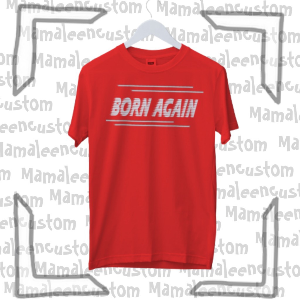 Tshirt Kaos Cowok Cewek Rohani Kristen Katolik Atasan Pria Wanita Merah Dewasa