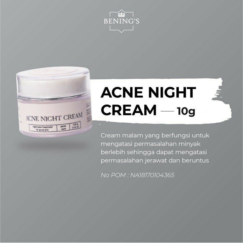 COD - Bening's Acne Night Cream Clinic
