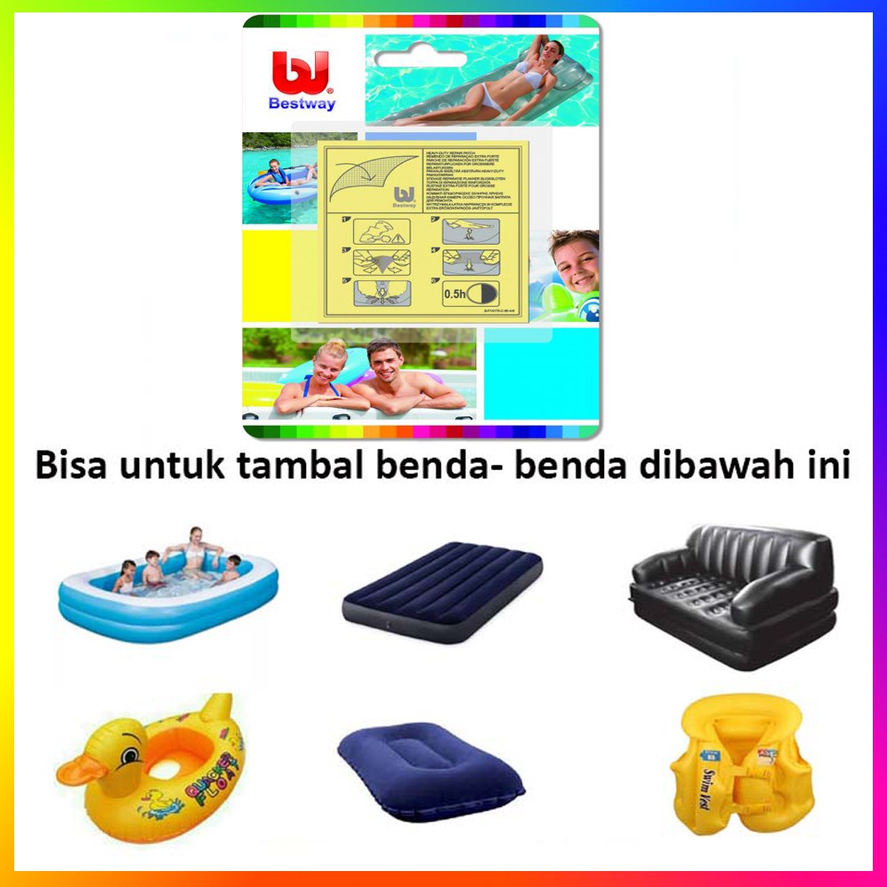 

Lem Bestway - lem kolam renang - lem kasur angin - repair kit - lem tempel bestway - lem serbaguna - Lem Kasur Angin - Lem Sofa Angin - Lem Repair Kit -