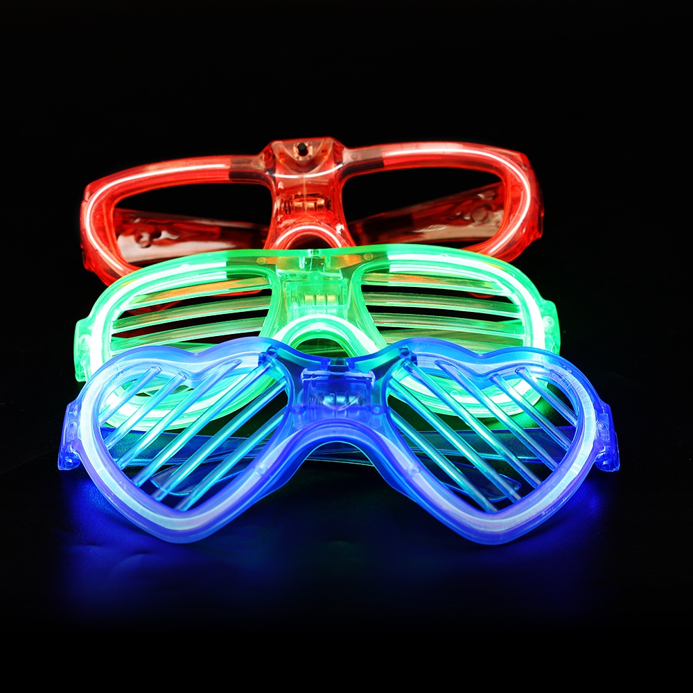 [ 1Pair Stylish LED Glow Cold Light Glasses  Luminous Glasses Party Decoration Eyes Glasses  Cosplay Festival  Glasses ]